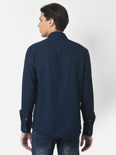 Blue Shirt in Pure-Cotton Denim