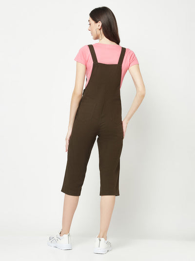  Olive Capri Dungarees