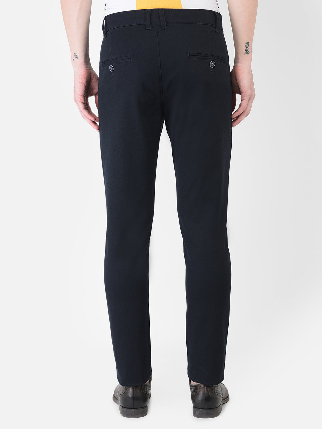 Navy Blue Trousers - Men Trousers