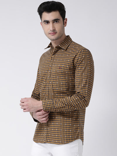 Brown Checked Shirt - Men Shirts