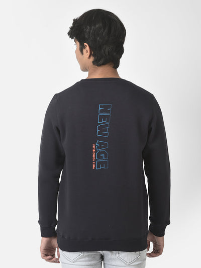  Navy  Graphic Sweatshirt