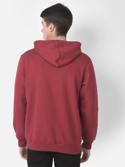  Maroon Zipped Sweatshirt 