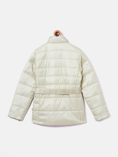 White Detachable Hood Jacket - Girls Jackets
