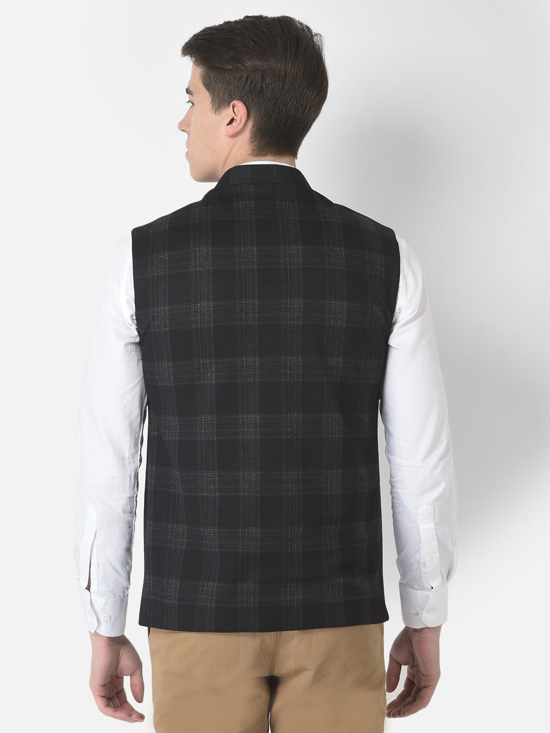  Black Checked Waistcoat