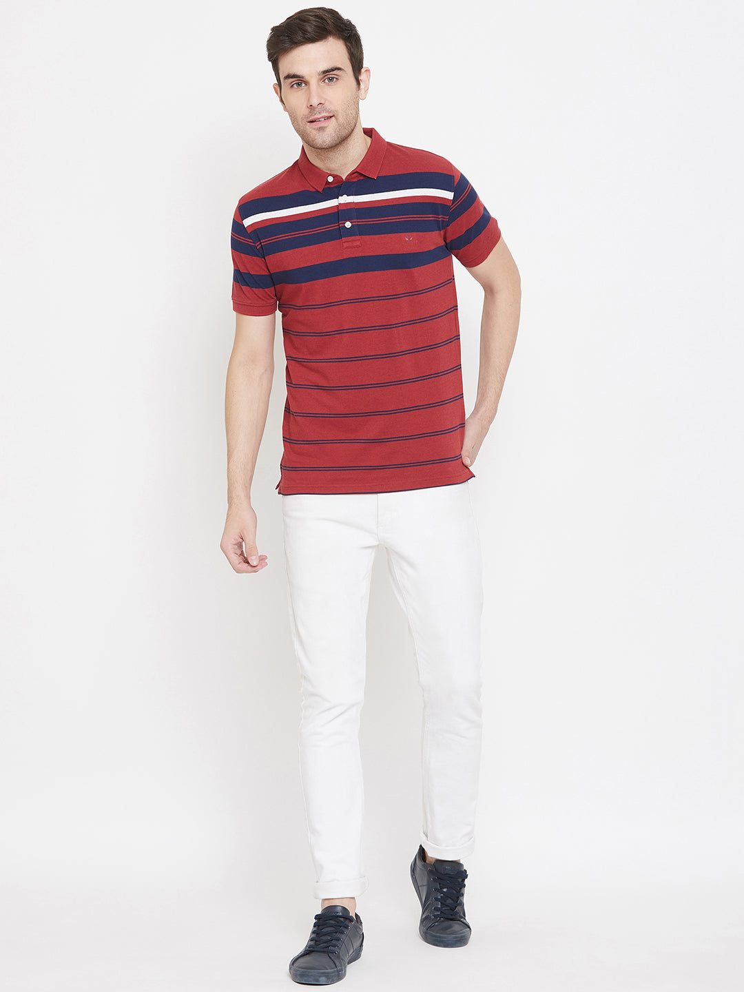 Red Striped T-shirt - Men T-Shirts