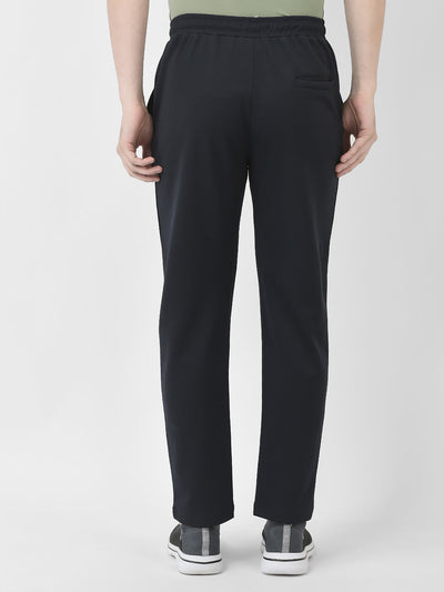 Navy Blue Logo-Work Track Pants