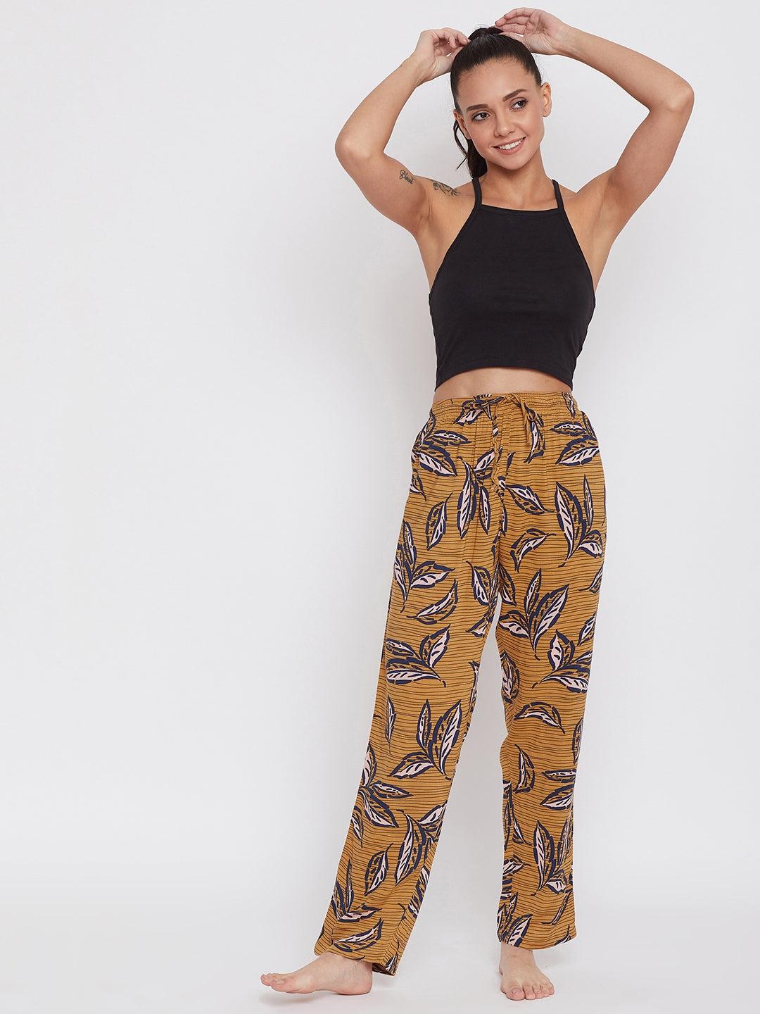 Yellow Floral Lounge Pants - Women Lounge Pants