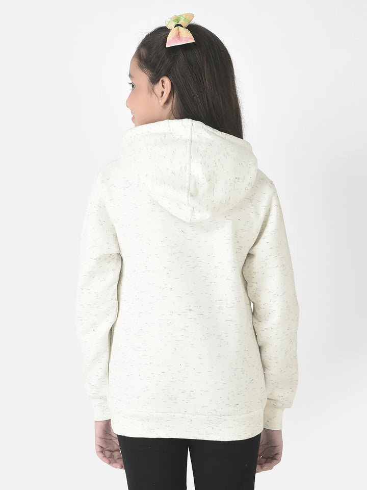  White Typographic Hoodie