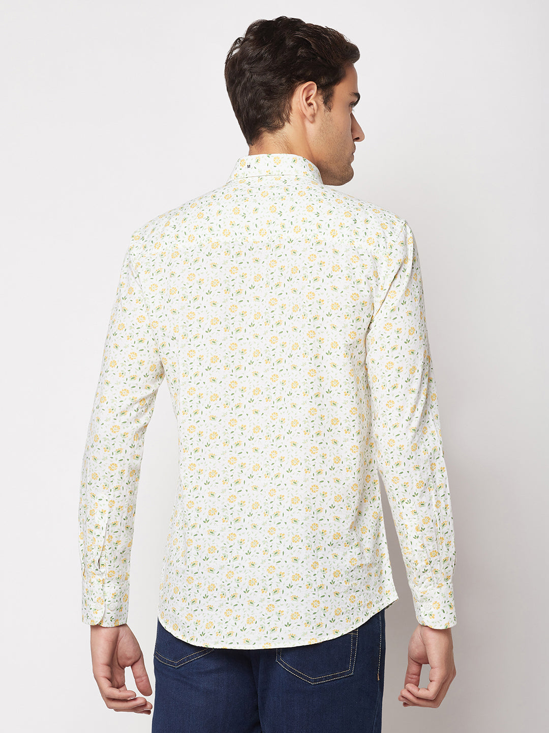  Floral-Print Cotton Shirt