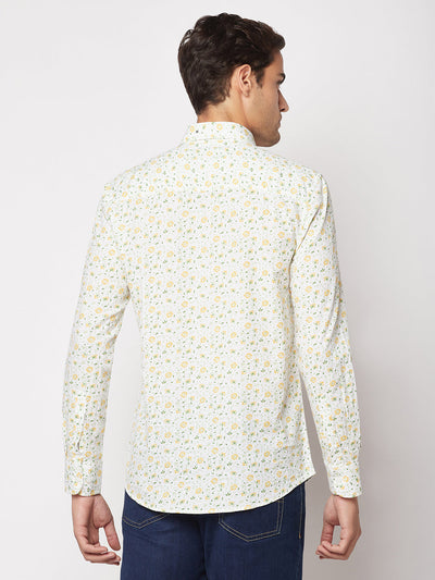  Floral-Print Cotton Shirt