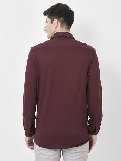  Maroon Business Shirt