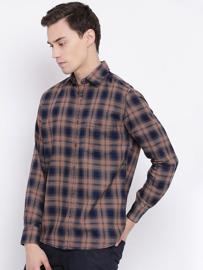 Brown Checked Shirt - Men Shirts