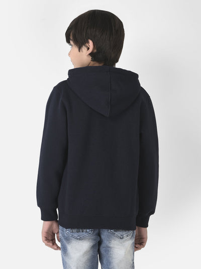  Deep Blue Zipper Sweatshirt 