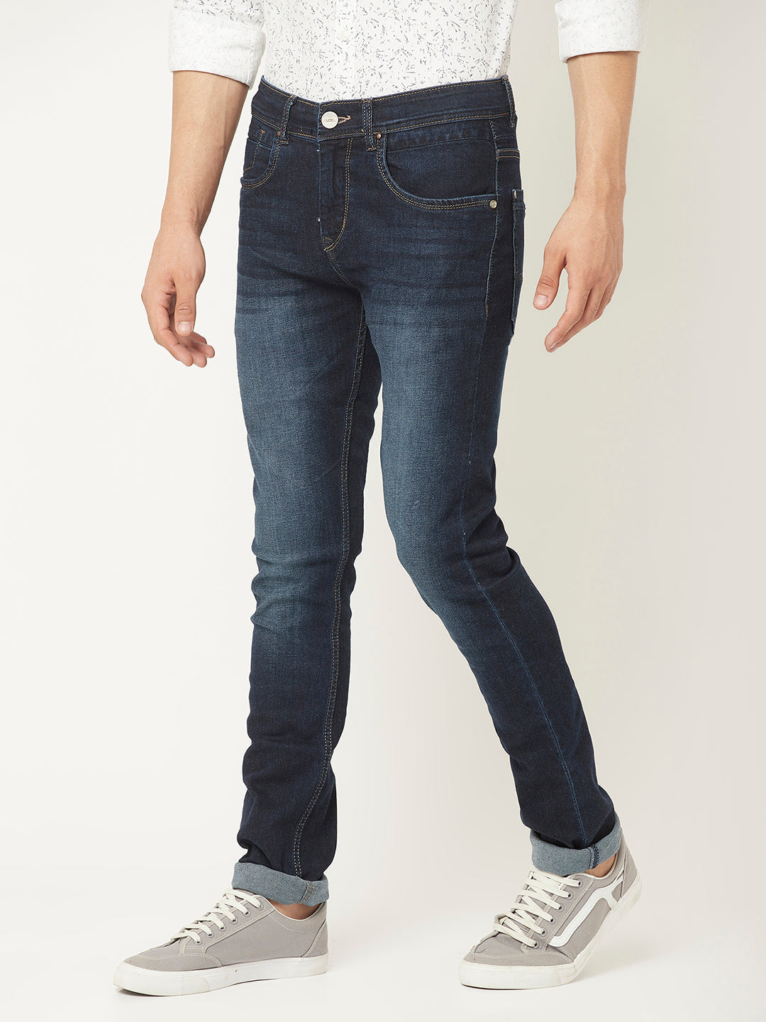  Dark Blue Jeans with 5 Pocket Styling 
