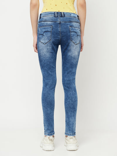 Blue Heavy Fade Jeans - Women Jeans