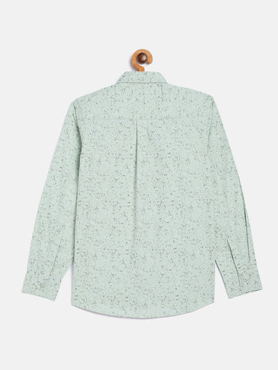 Mint Green Printed Casual Shirt - Boys Shirts