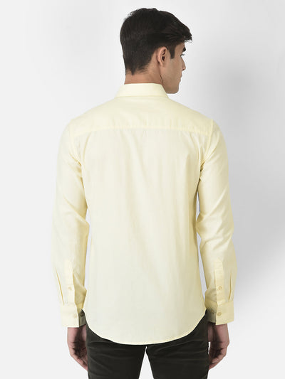  Lime Yellow Shirt in Pure Cotton