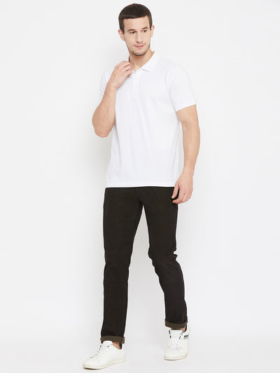 Black Slim Fit Trousers - Men Trousers