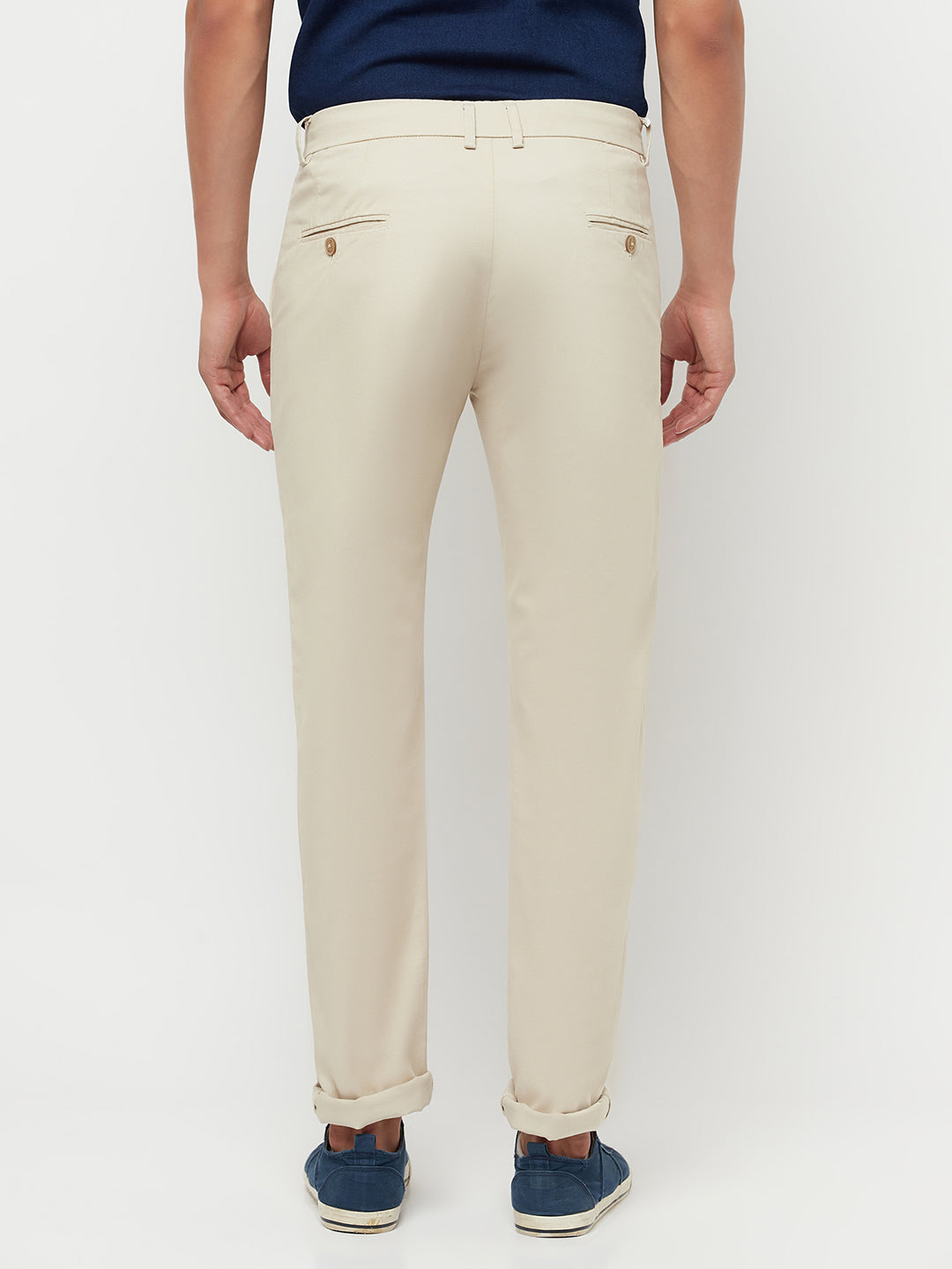 Cream Trousers - Men Trousers