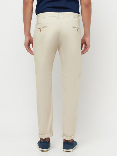 Cream Trousers - Men Trousers