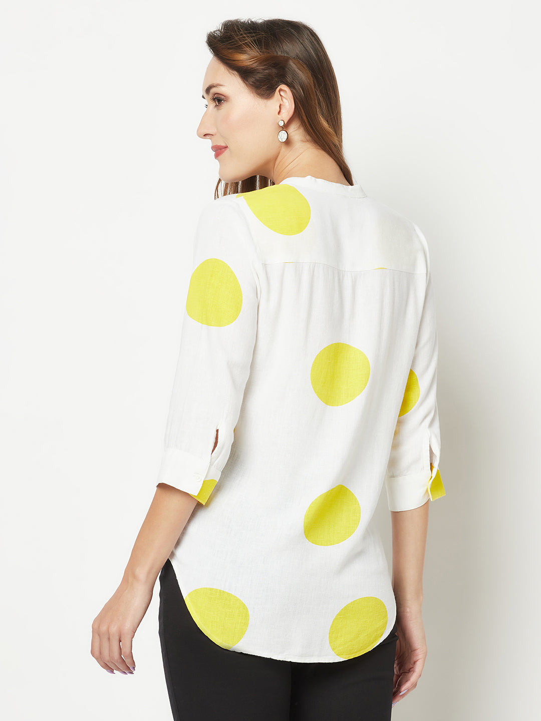  Yellow Polka-Dotted Top