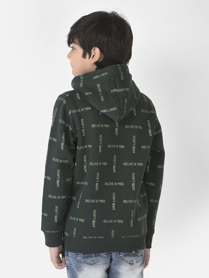  Green Bold Logo-Work Hoodie