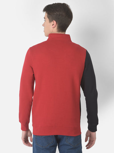  Colour-Blocked Mindscape Zipper Sweatshirt