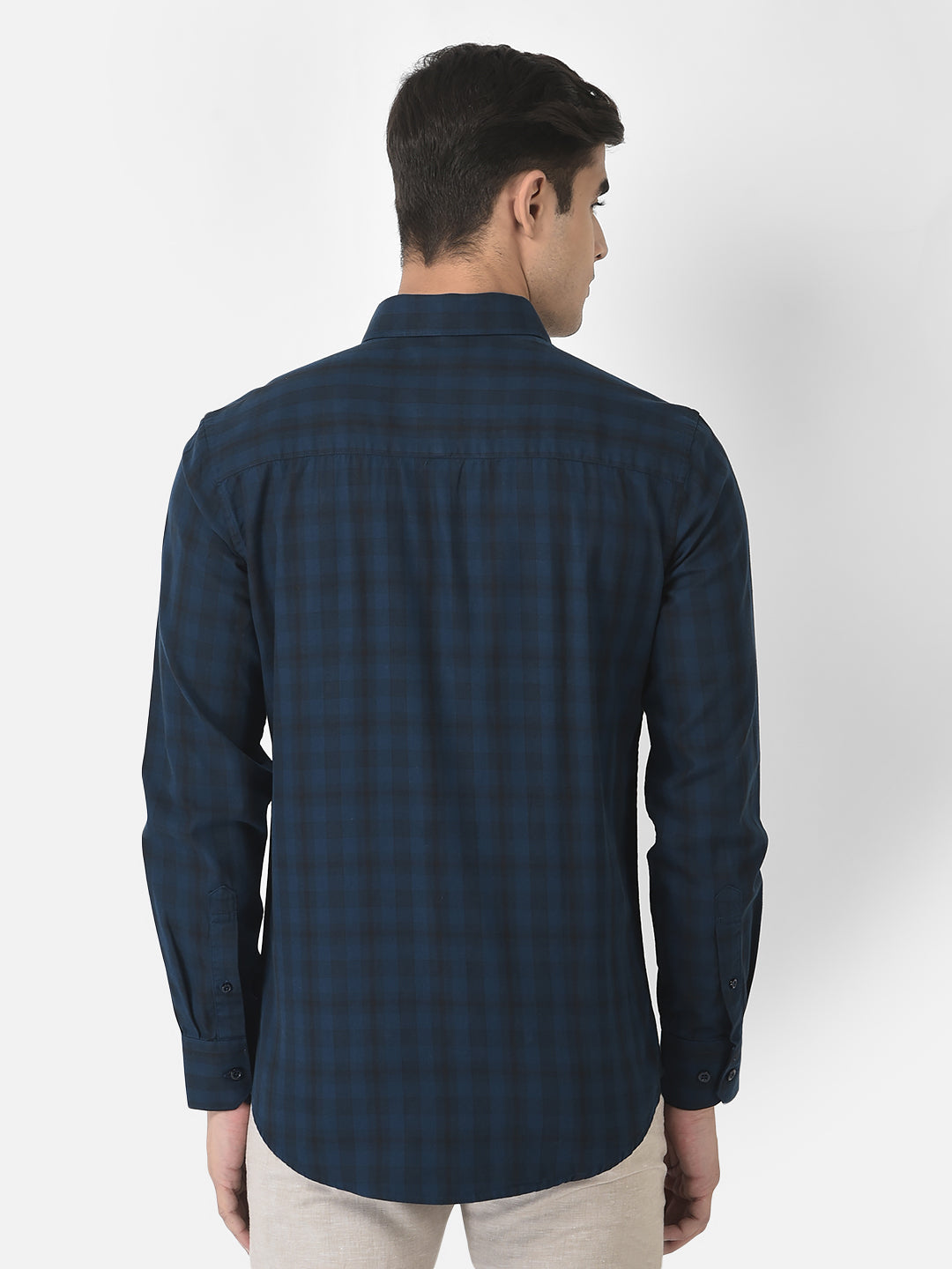  Navy Blue Shirt in Checks 