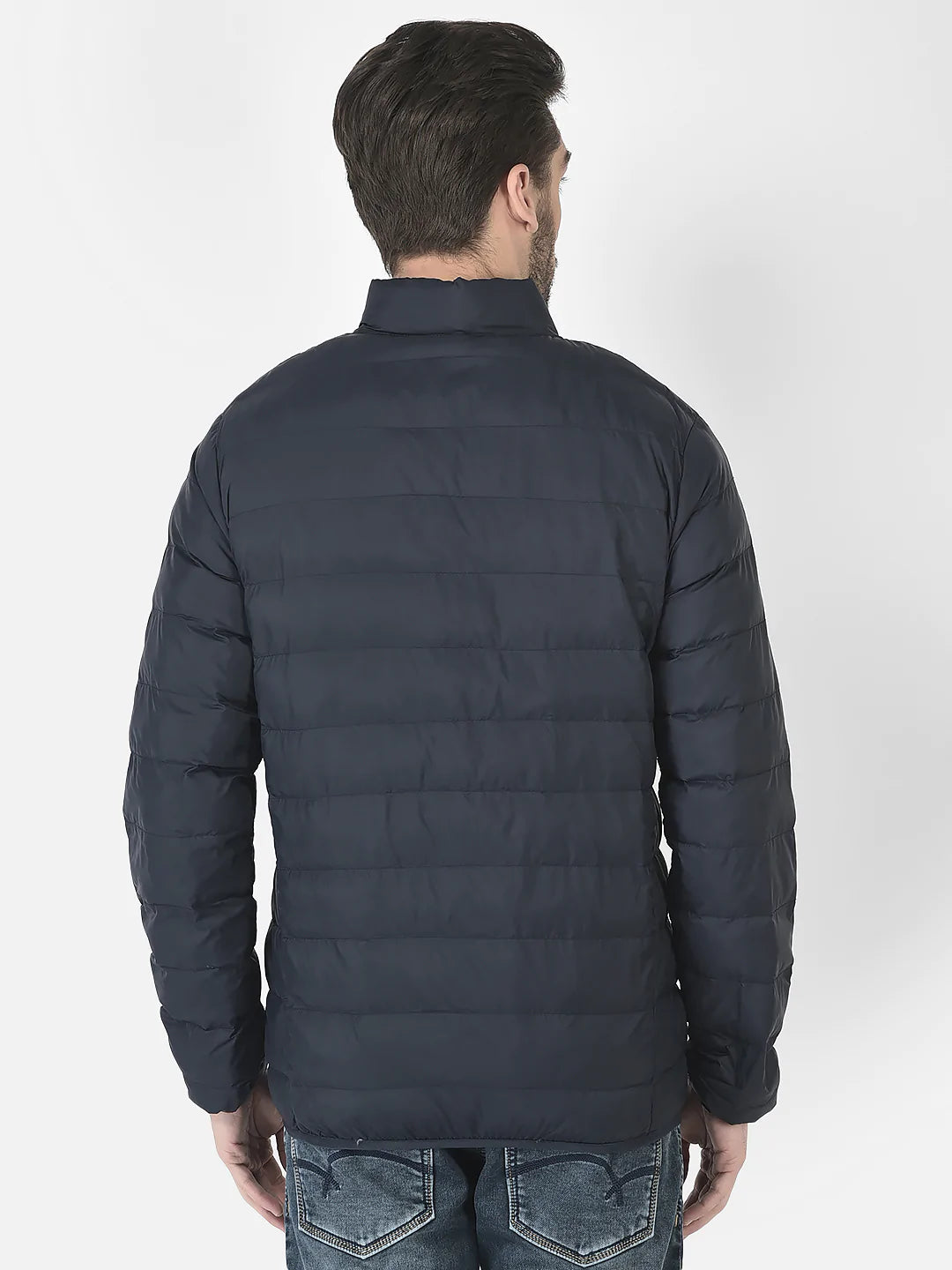  Puffer Jacket in Navy Blue Color