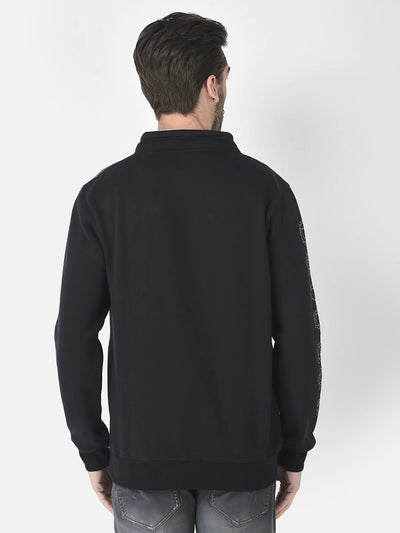  Navy  Checkered Sweatshirt