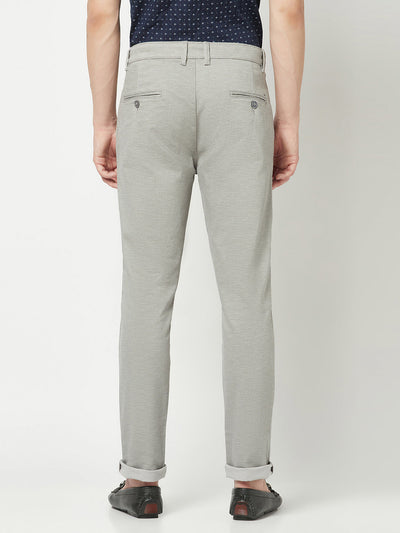  Light Grey Textured Trousers
