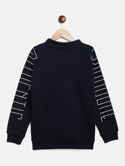 Navy Blue Printed Sweatshirt - Boys Sweatshirts