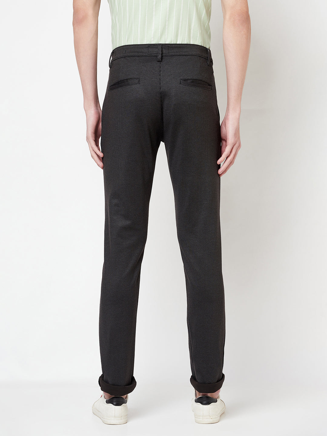 Black Striped Trousers - Men Trousers