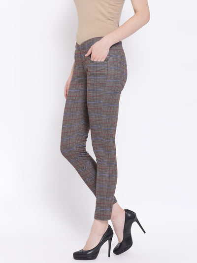 Multicolor Smart Fit Trousers - Women Trousers