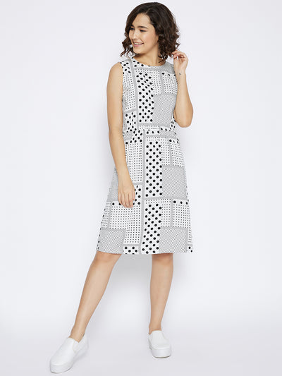 White Polka Dots Dress - Women Dresses