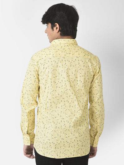  Lime Yellow Floral Shirt