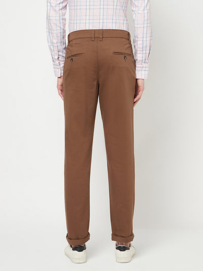 Brown Casual Trousers - Men Trousers