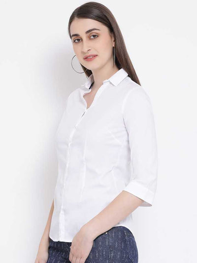 White Casual Shirt - Women Shirts