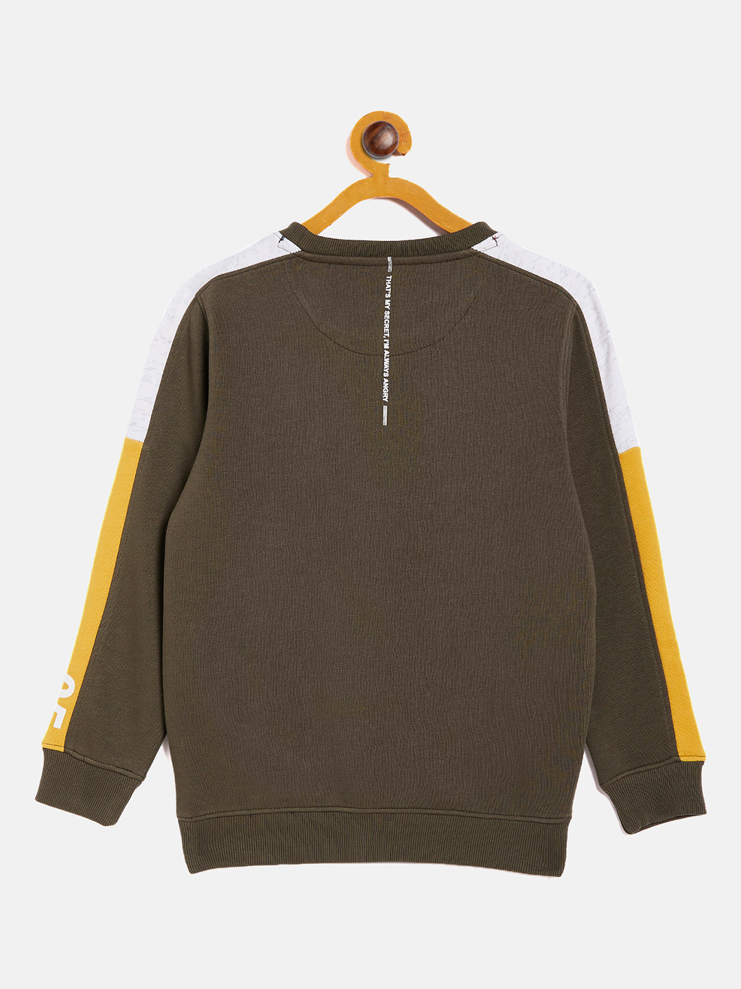 Brown Printed Round Neck Sweatshirt - Boys Sweatshirts