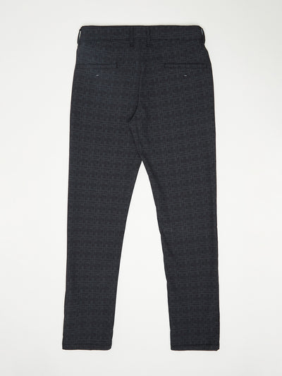 Black Checked Trousers - Boys Trousers