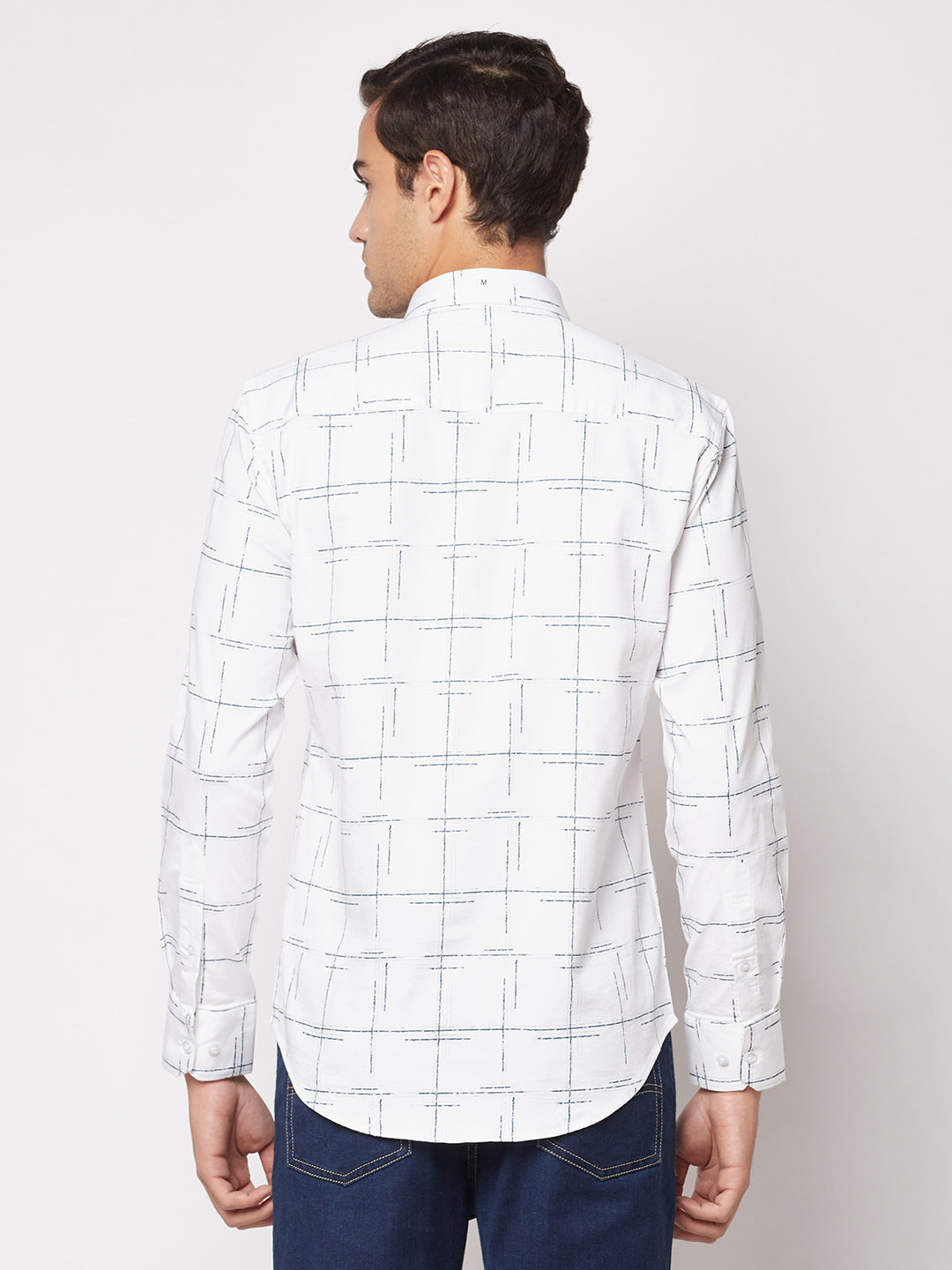  Abstract Print White Shirt