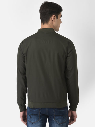  Olive Green Jacket with Logo Work 