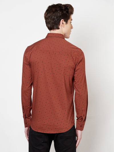 Brown Floral Shirt - Men Shirts