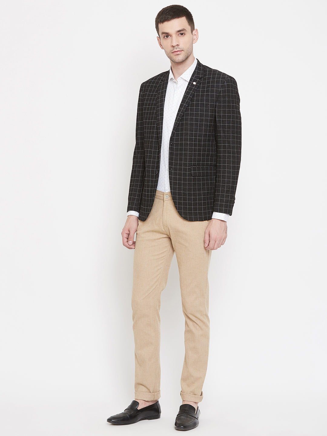 Black Checked Blazer - Men Blazers