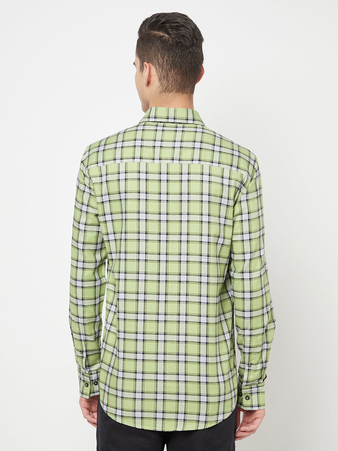 Green Checked Shirt - Men Shirts