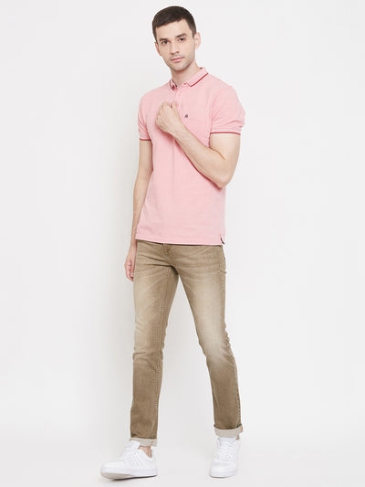 Khaki Slim Fit Jeans - Men Jeans