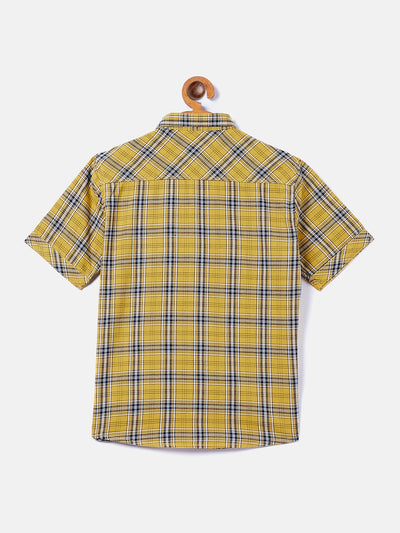 Yellow Checked Causal Shirt - Boys Shirts
