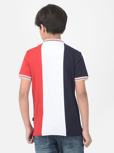 Multi-Color Colourblocked Polo T-shirt - Boys T-Shirts