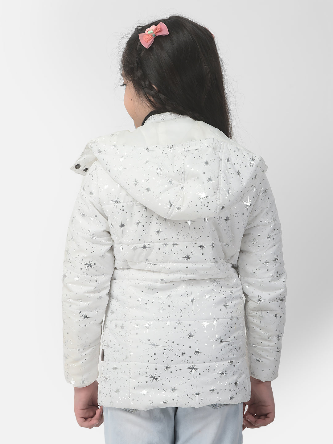  White Starry Print Jacket