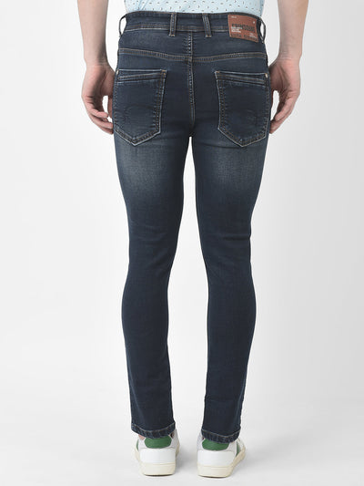  Stone-Wash Dark Blue Denims